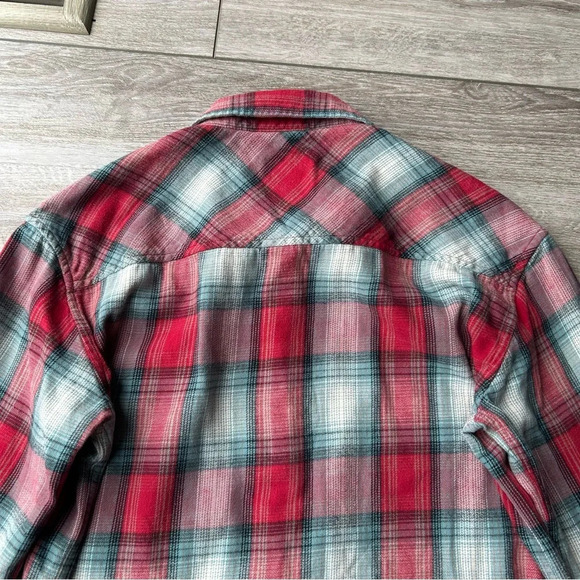 Aritzia Plaid Cotton Boyfriend Fit  Button Down Shirt Flannel - Picture 14 of 14